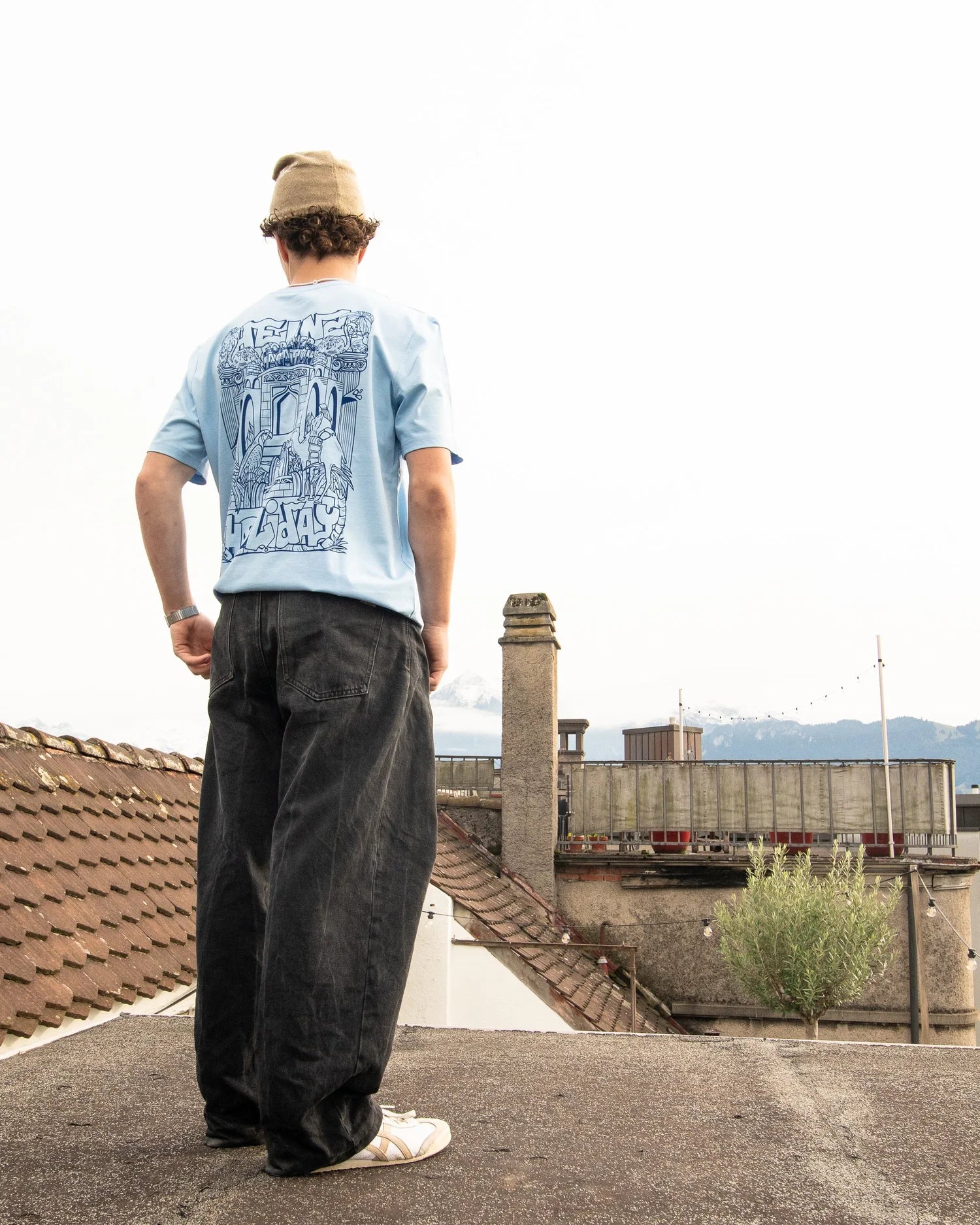 T-Shirt FOREVER VACATION - soul blue
