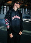 Hoodie - Schwarz rot-weiss