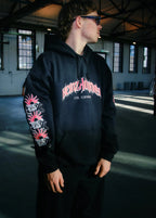 Hoodie - Schwarz rot-weiss