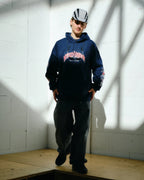 Hoodie - Navy Blau rot-weiss